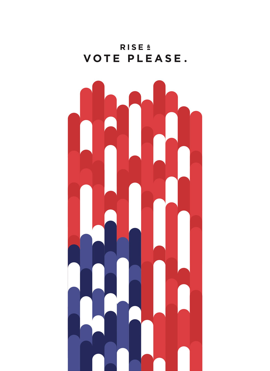 Jesse Wu's entry to Get Out the Vote, graphic design campaign for the presidential election