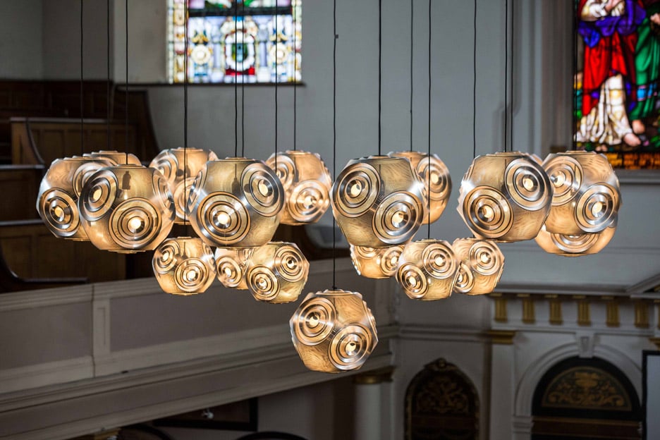Tom Dixon furniture and lighting exhibition at The Church for Clerkenwell Design Week 2016