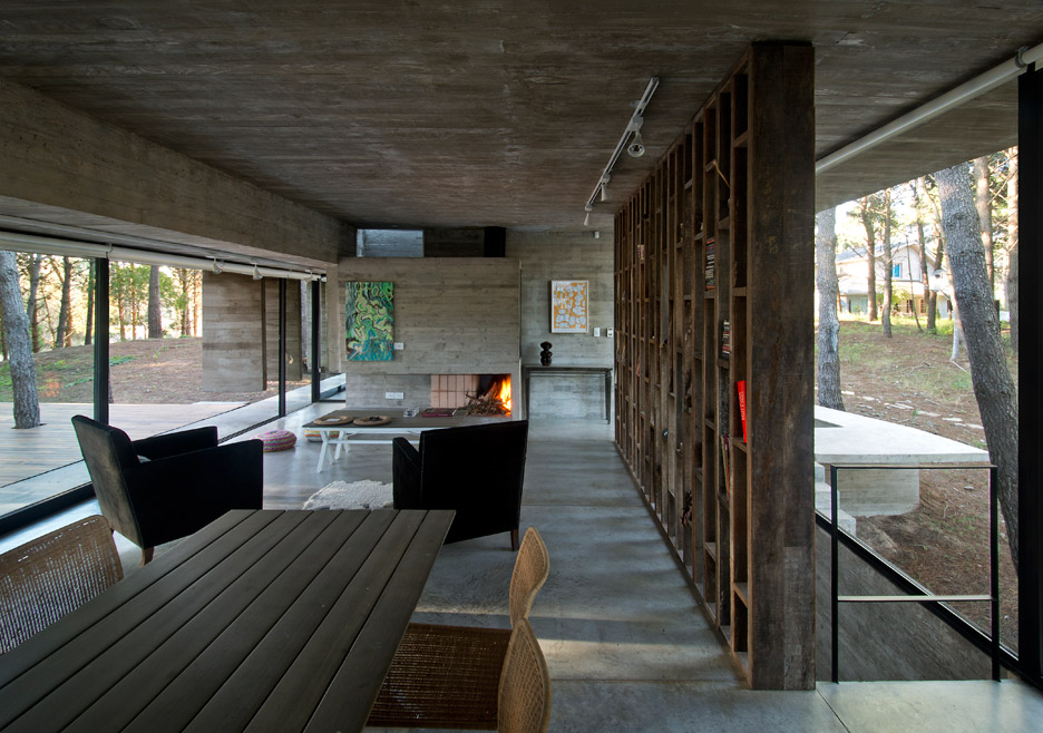 Valeria house by Liciano Kruk and Maria Victoria Besonias which is built in a forest near Buenos Aries