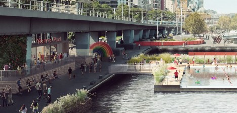 Studio Octopi designs floating swimming pool for Melbourne's Yarra River