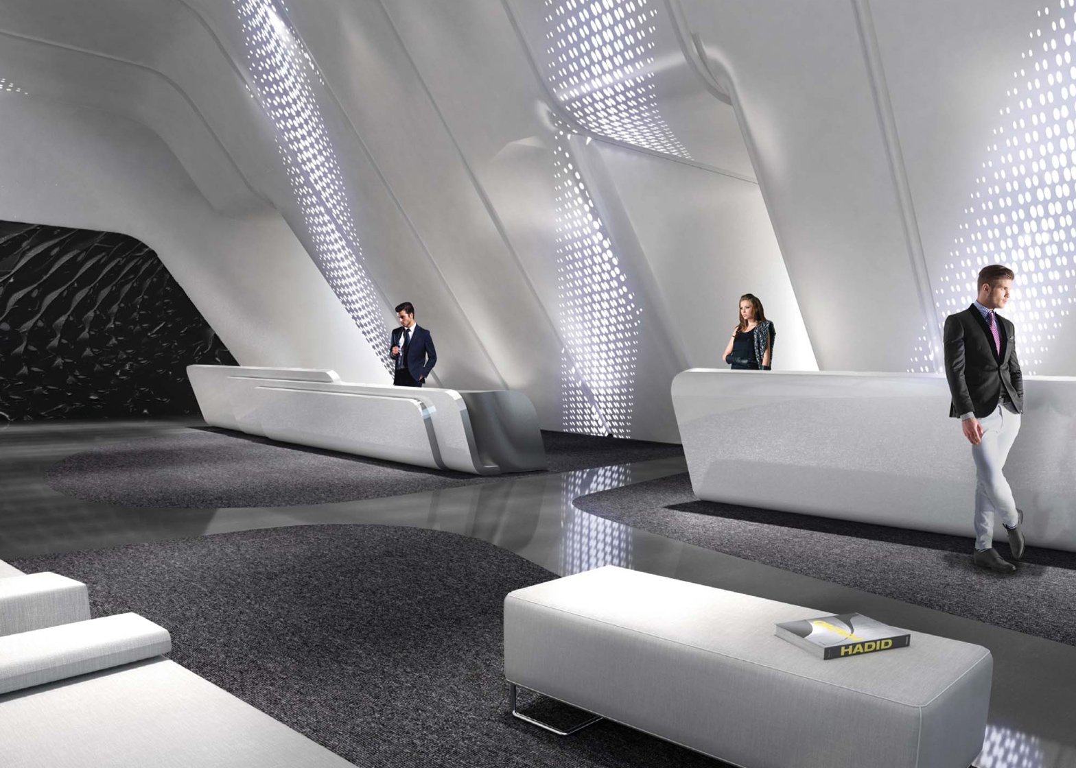 Zaha Hadid's interiors for One Thousand Museum in Miami