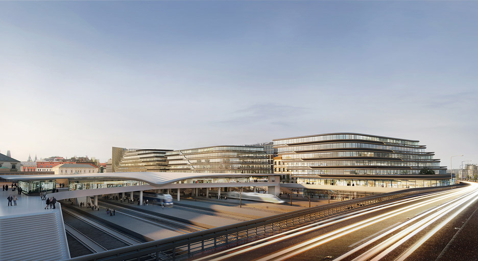 Zaha Hadid Architects presents plans for new Prague business district