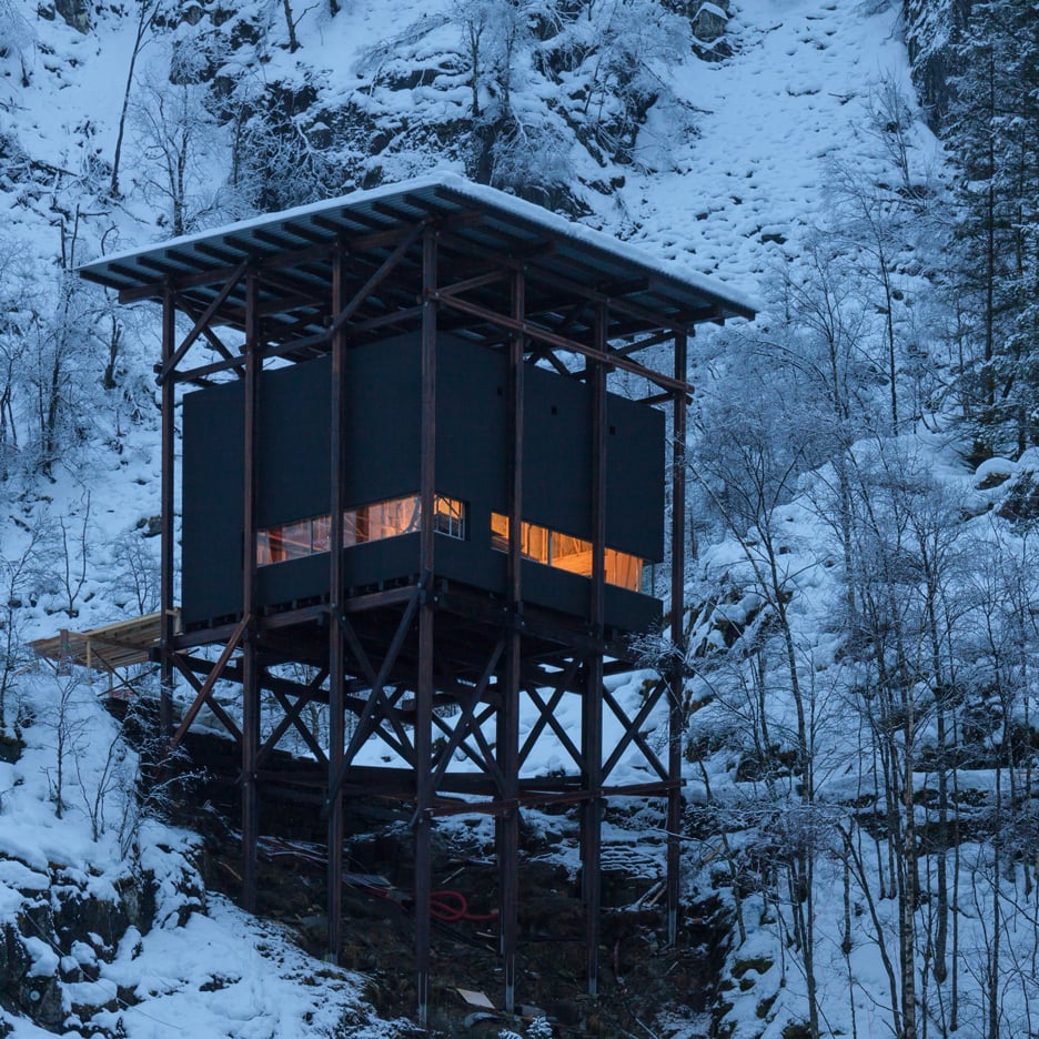 Peter Zumthor creates buildings on stilts for tourist trail at a Norwegian mine