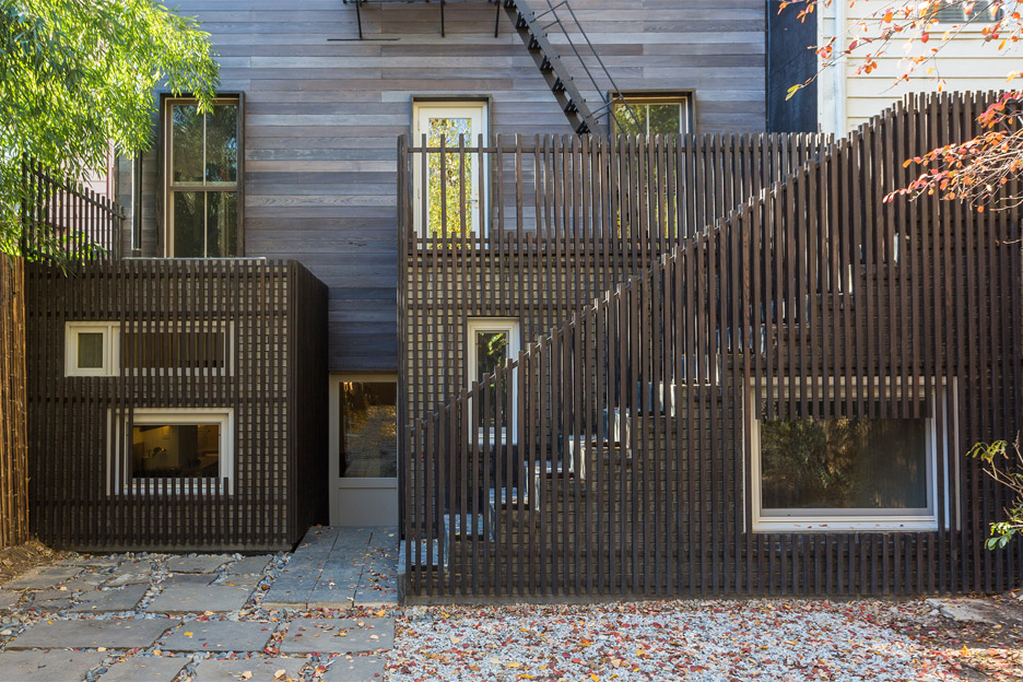 Blurring Boxes residential extension in Brooklyn, New York City, USA by Architensions. Photograph by Cameron Blaylock