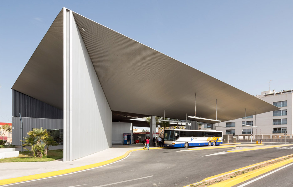 Bus station in Santa Pola, Spain designed by Manuel Lillo and Emilio Vicedo