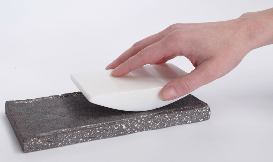 Marble and stone grinder designed by Laetitia De Allegri and Matteo Fogale