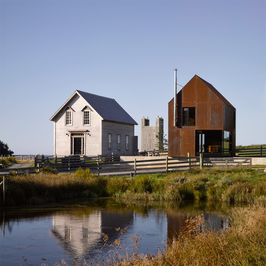 Enough house weathering steel cabin in Nova Scotia by Brian Mackay Lyons