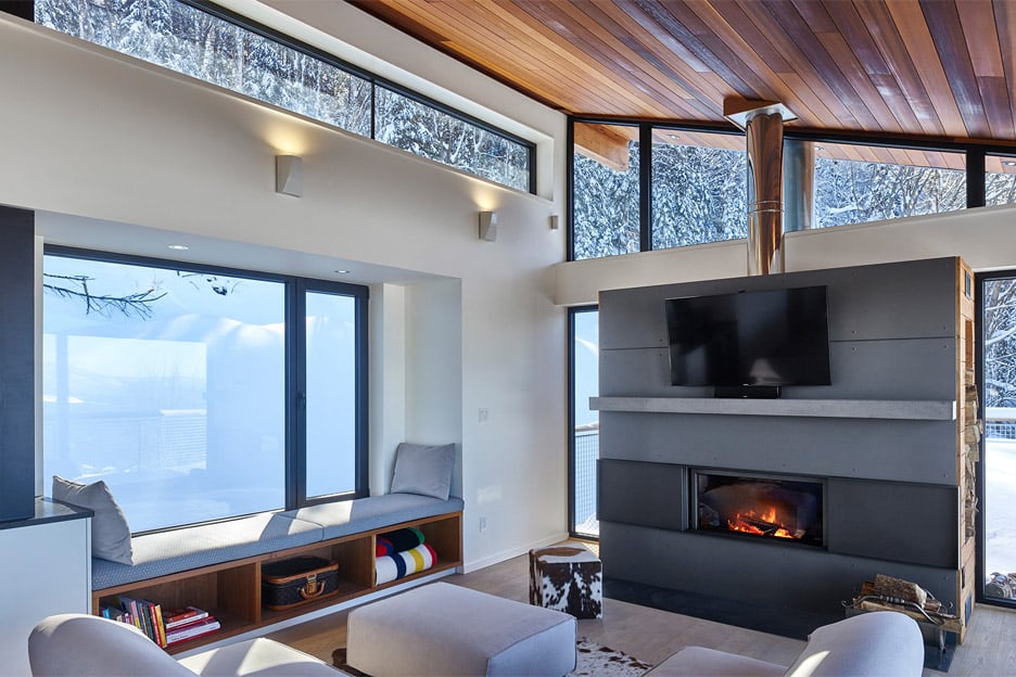 Laurentian Ski Chalet in Quebec, Canada by Robitaille Curtis architecture