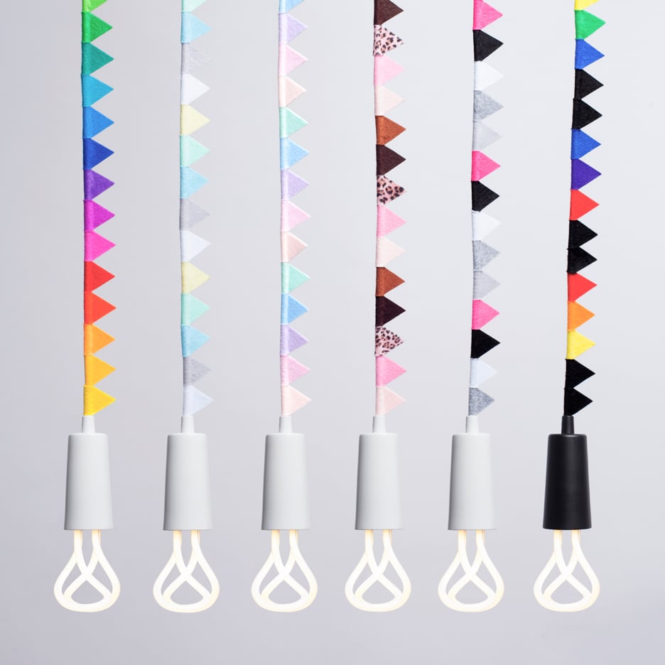 modern Family collection by Plumen adds bunting to it's classic pendant lights