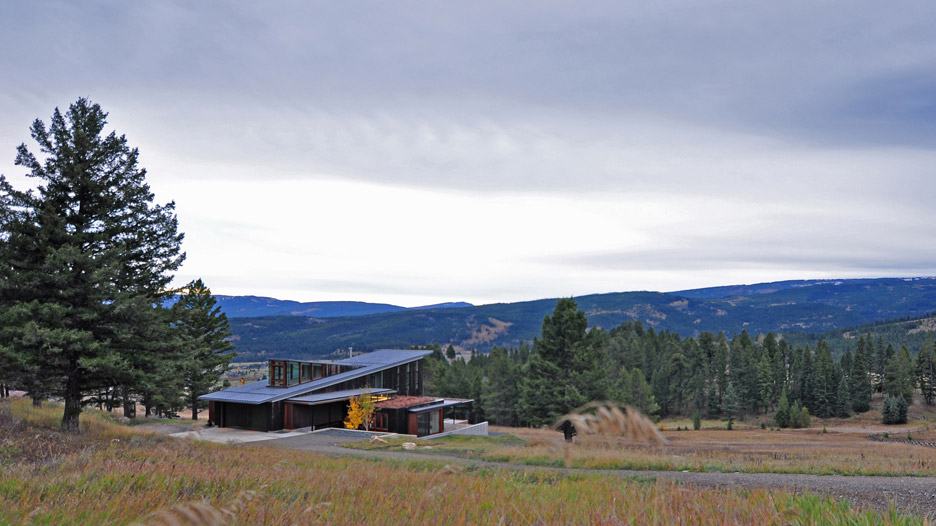 The Mountain House in Montana by Johnsen Schmaling Architects is clad with charred wood