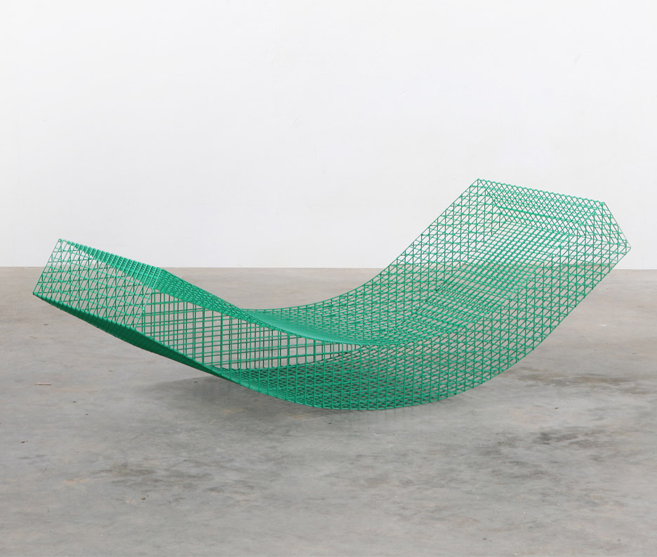 Muller van Severen designs rocking wire daybeds for Spanish summer house