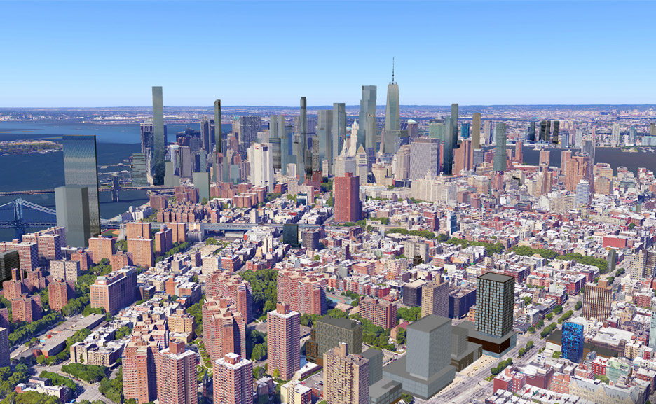 Visualisation of the New York skyline in 2020