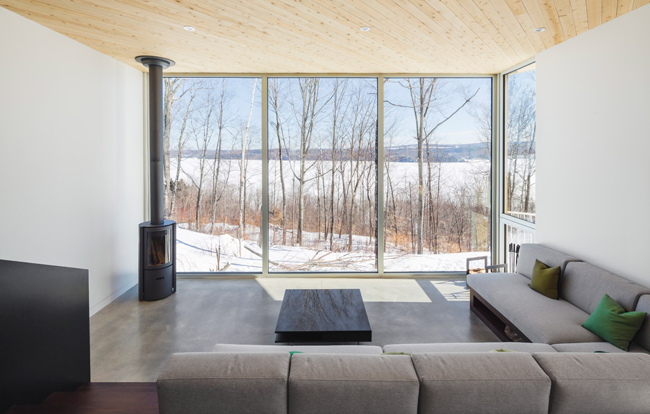 Nook Residence by MU Architecture, a white house in Quebec, Canada