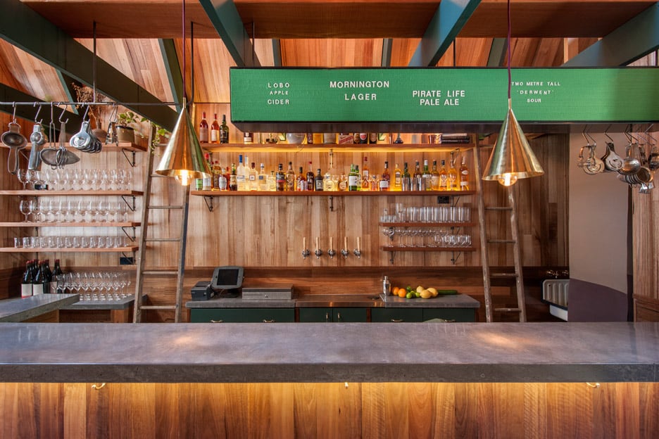 Pink Moon Saloon in Adelaide designed by Sans-Arc is a bar squeezed into a bin alley