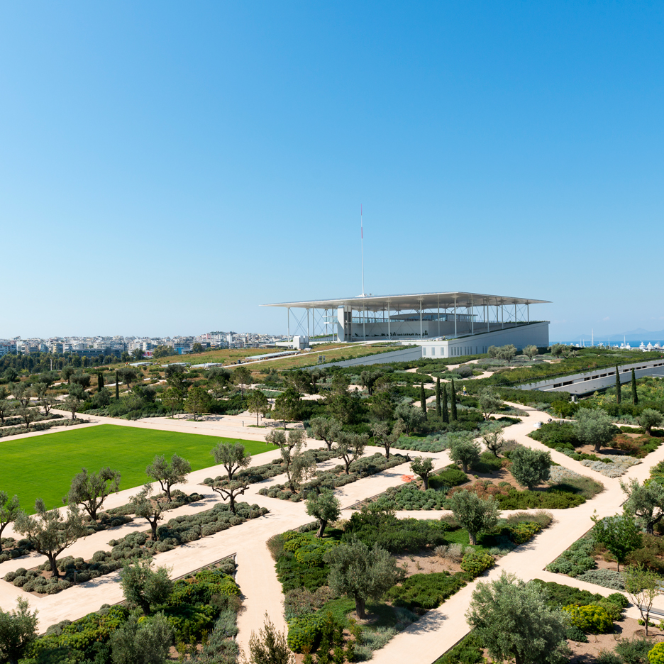 Renzo Piano completes Stavros Niarchos Foundation Cultural Center on a huge artificial hill