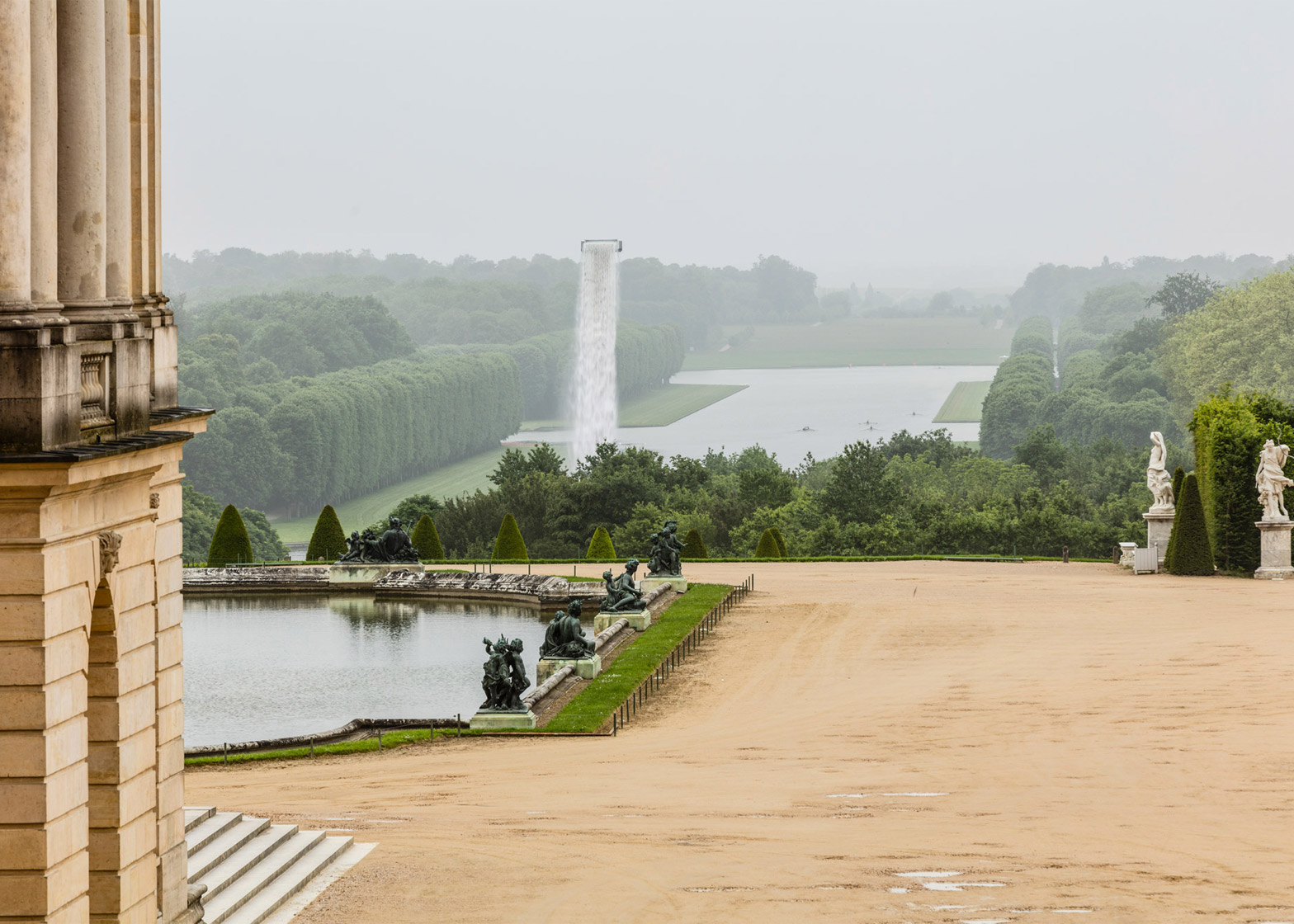 Waterfall by Olafur Eliasson at the Palace of Versailles, France