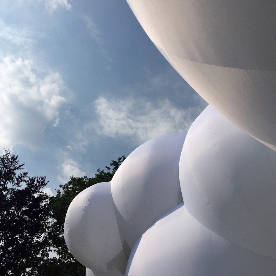 Foam bouncy castle by BIG, a design installation at Roskilde Music Festival in Demark