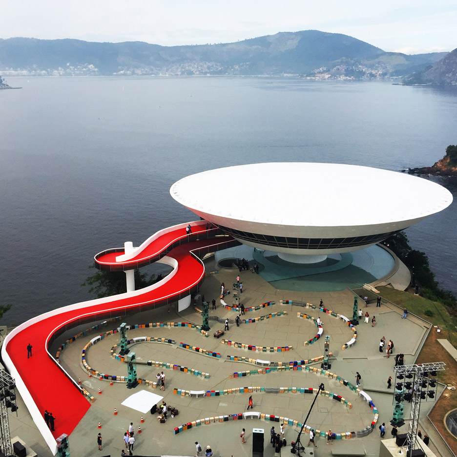 Es Devlin creates Louis Vuitton cruise collection catwalk in Rio de Janeiro, Brazil