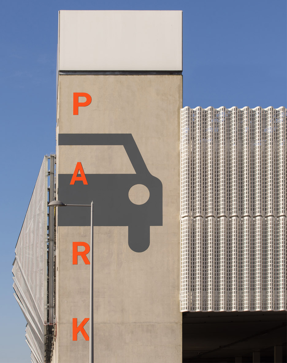 Haptic covers car park in geometric metal skin in the Queen Elizabeth Olympic Park, London