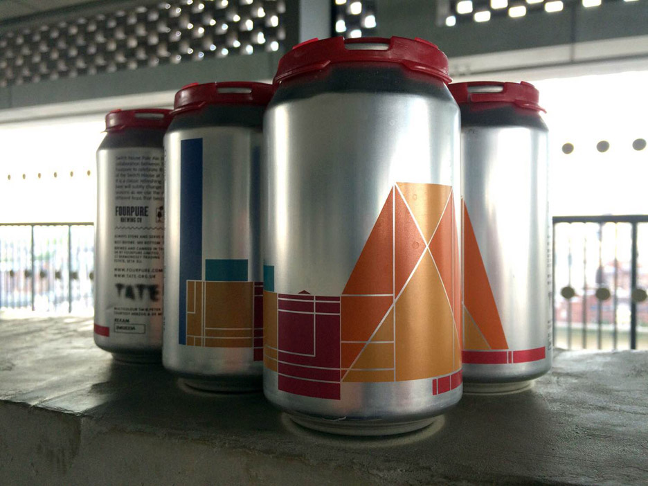 Peter Saville adapts his Tate Modern logo for the Tate beer packaging
