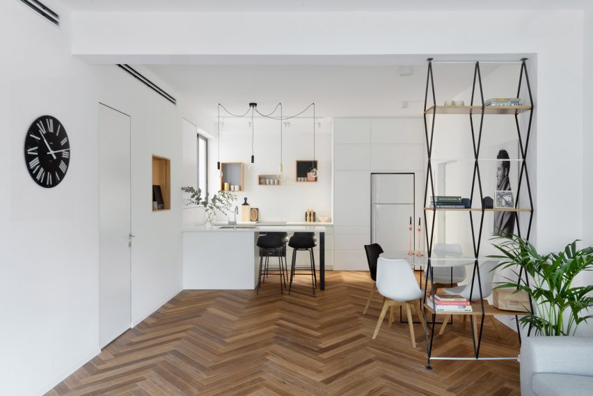 Maayan Zusman lines Tel Aviv apartment with herringbone flooring