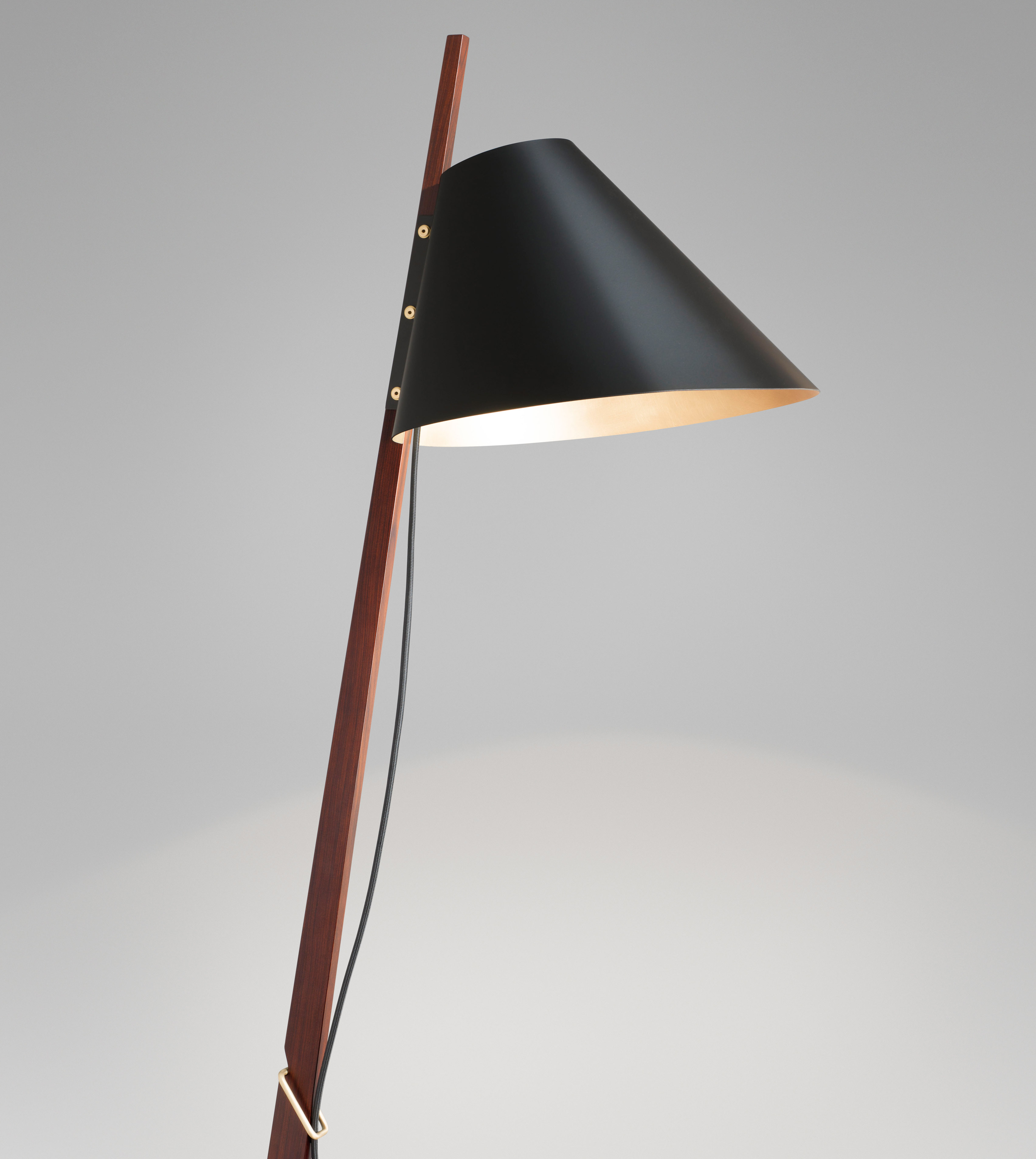 Ilse Crawford designs brass-footed floor lamp for Kalmar Werkstätten