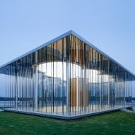 Schmidt Hammer Lassen's Cloud Pavilion is a glass-walled events space in Shanghai