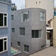 Hem House by Sanuki Daisuke features patterned window grilles and a hidden roof garden