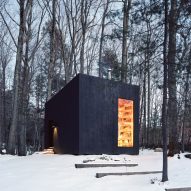 Studio Padron creates secluded library in the woods of New York state