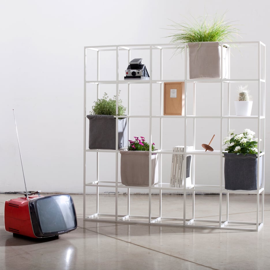 Supercake combines shelves and plant pots in modular storage system for renters