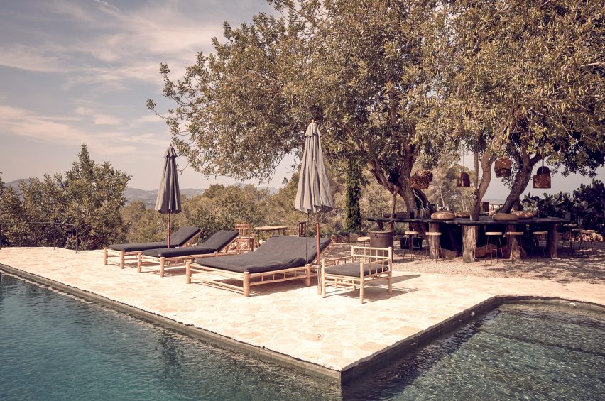 La Granja Ibiza is a members-only retreat with a rustic setting 