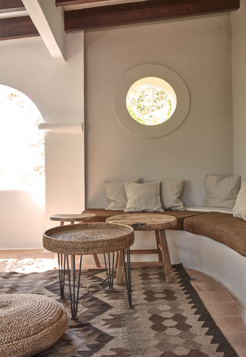 La Granja Ibiza is a members-only retreat with a rustic "back-to-basics" design