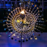 Diminutive Rio 2016 cauldron complemented by massive kinetic sculpture