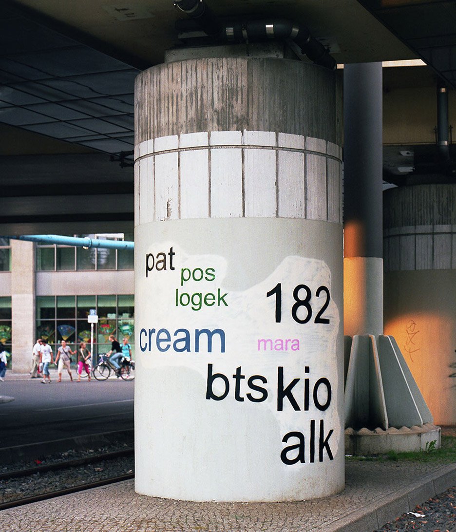 Mathieu Tremblin replaces graffiti with typographic translations