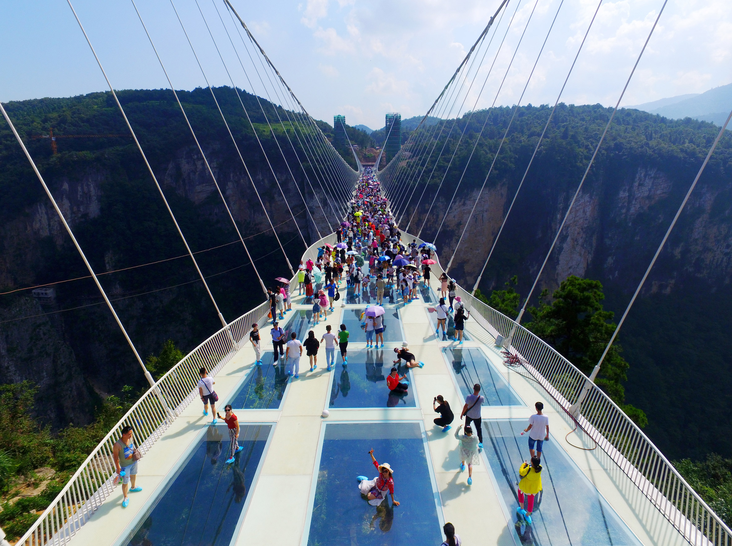 World's tallest and longest glass bridge opens in China