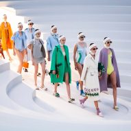 Anya Hindmarch presents Spring Summer 2017 collection on amphitheatre catwalk