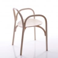 Samuel Wilkinson creates minimal chair using steam-bent wood