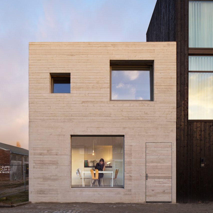 Studio MAKS builds 105m2 concrete Dutch house in an old industrial harbour