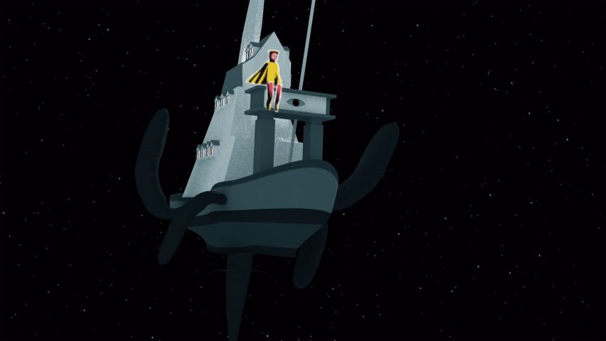 Gustaf Holtenäs animates a space cartoon for Fabula Spatium music video
