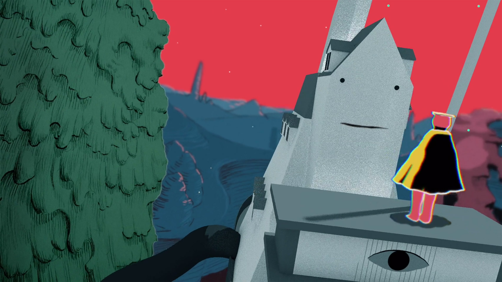 Gustaf Holtenäs animates a space cartoon for Fabula Spatium music video