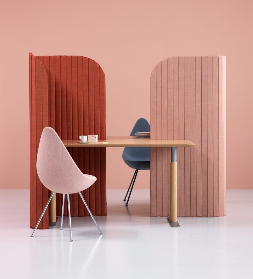Note Design creates office divider for people working on the go