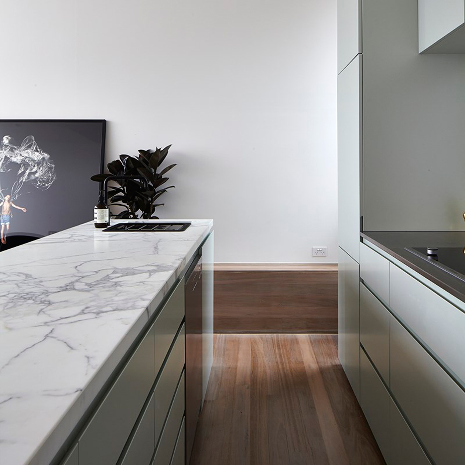 Lightbox House by Edwards Moore is one of the 10 most popular marble interiors on Pinterest