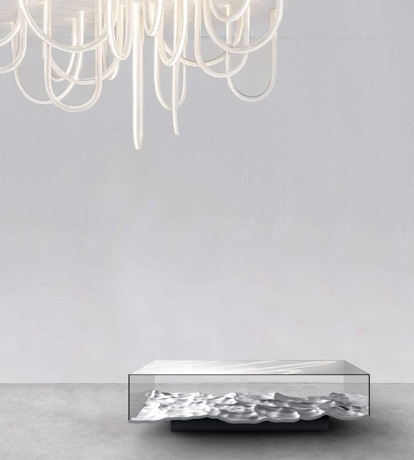 Mathieu Lehanneur's Spring exhibition includes new Liquid Marble tables