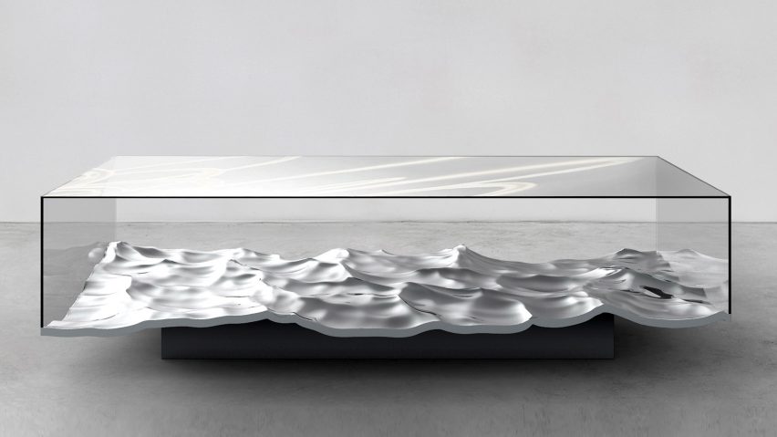 Mathieu Lehanneur's Spring exhibition includes new Liquid Marble tables