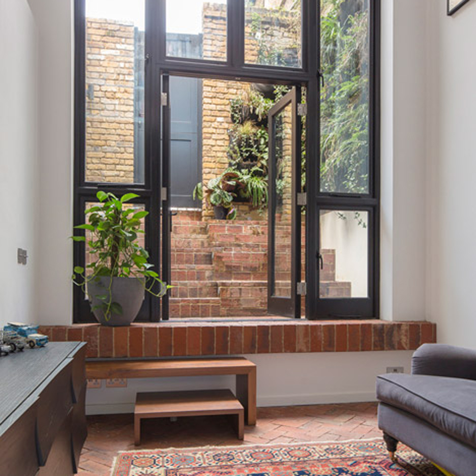 Old upholsterer's workshop in London on the top 10 brick interiors on Dezeen's Pinterest boards