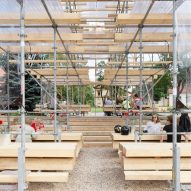 Mailītis AIIM builds scaffolding and timber pavilion at Latvian brewery