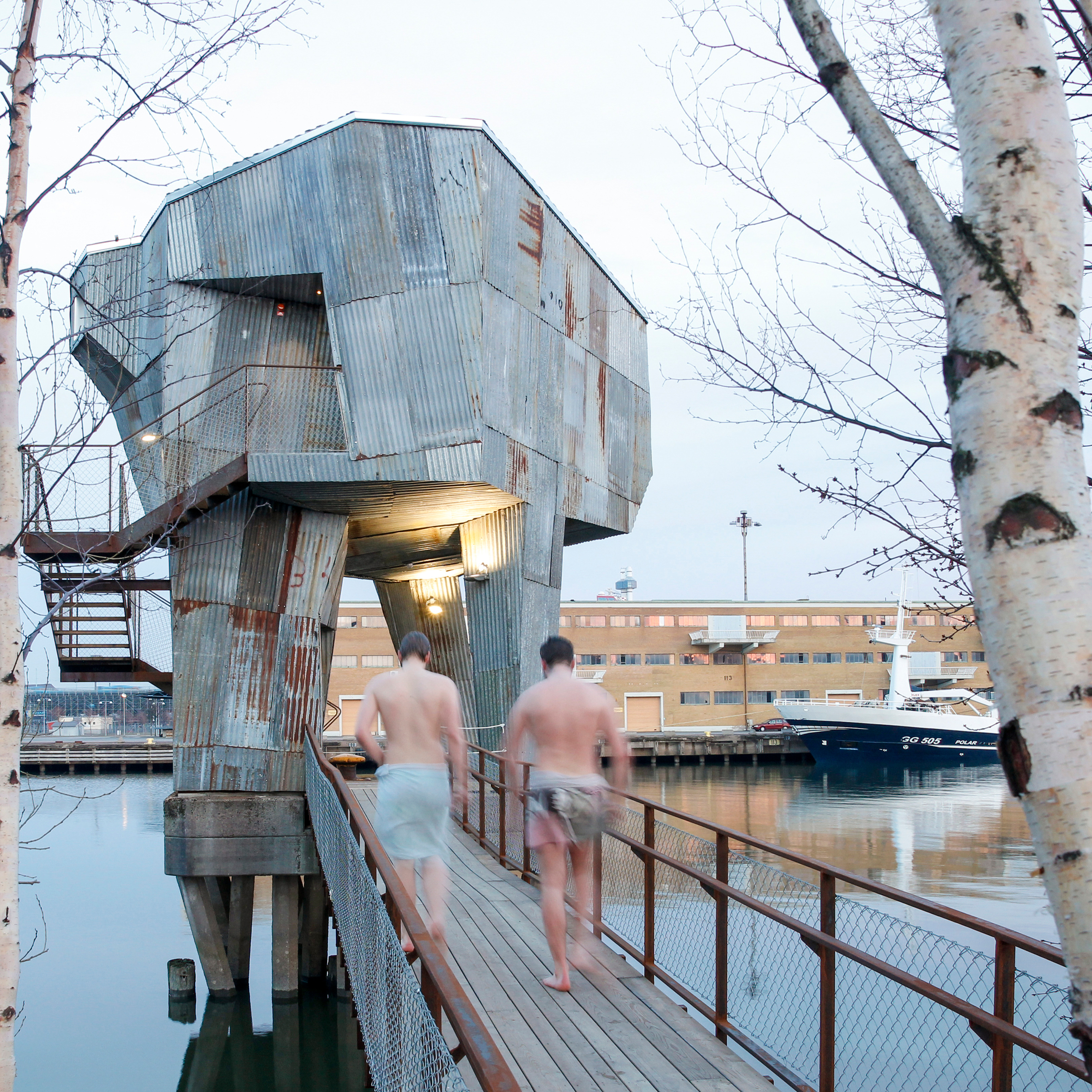 Raumlabor Goteborg sauna is part of Jane Withers' Soak Steam Dream exhibition at the London Design Festival 2016