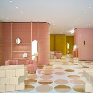 India Mahdavi uses pink and yellow velvet for first RED Valentino store in London