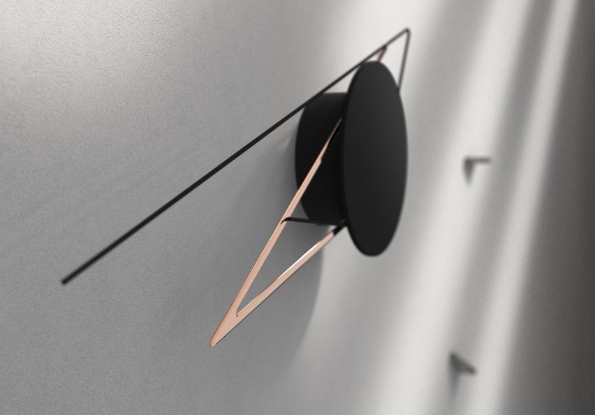 Poetic Lab's faceless Silo Clock uses lines and shadows to tell the time