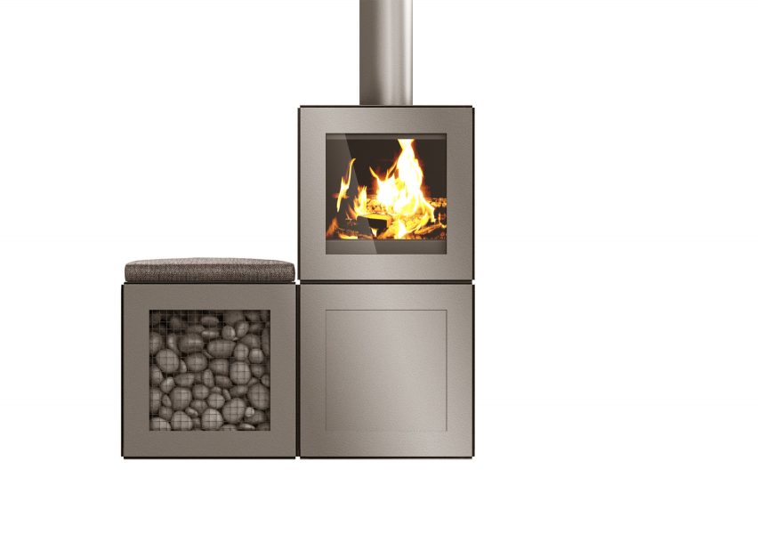 Philippe Starck Designs Modular Speetbox Wood Burning Stove